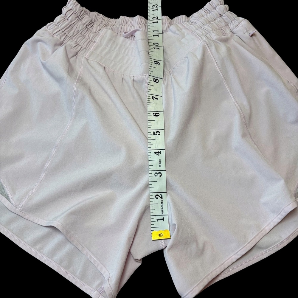 Lululemon Hotty Hot Shorts Women 4 Pink Lined Square Dot Athletic Running *flaw* - Picture 9 of 11